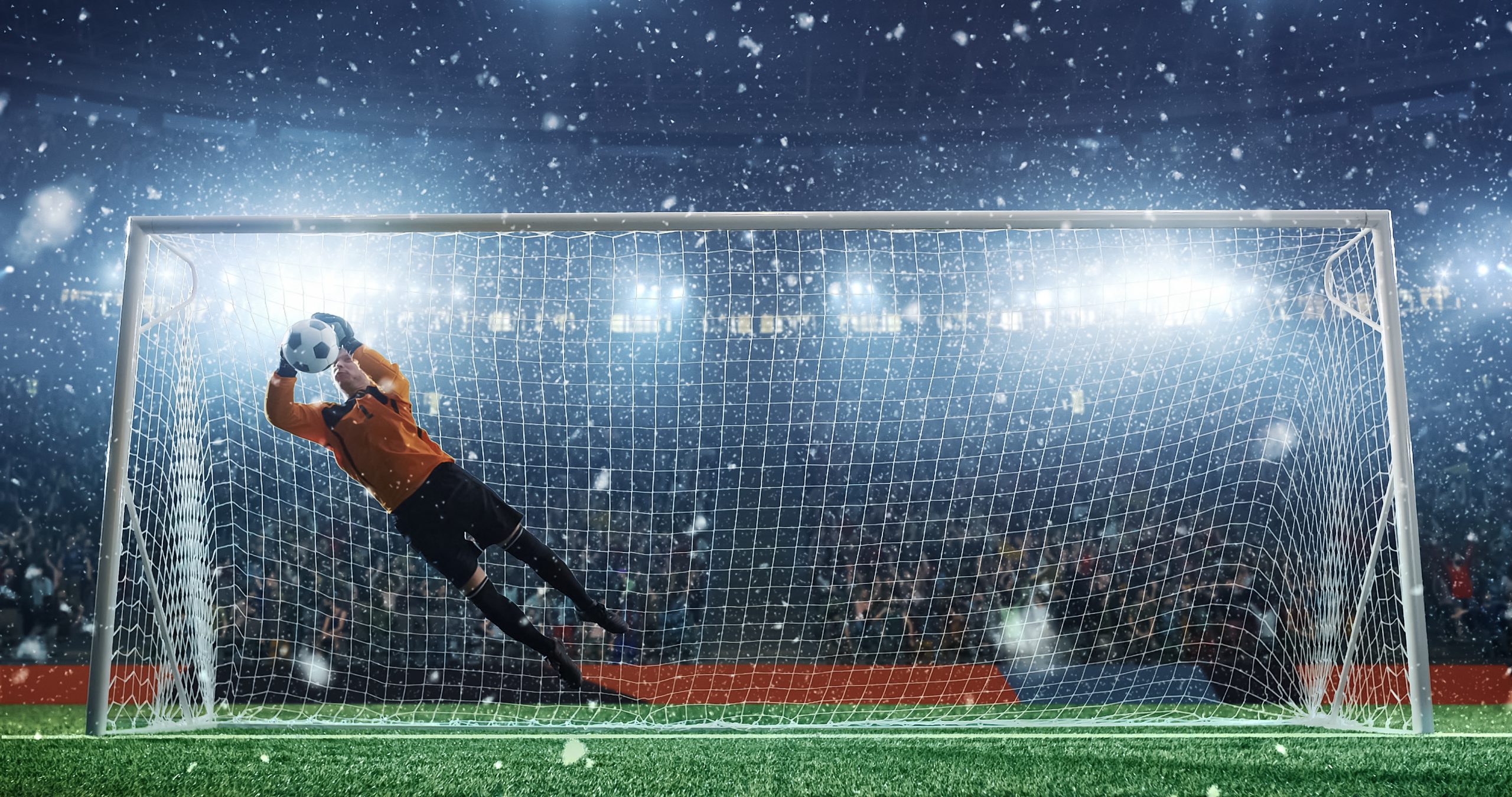 soccer,game,moment,on,professional,stadium