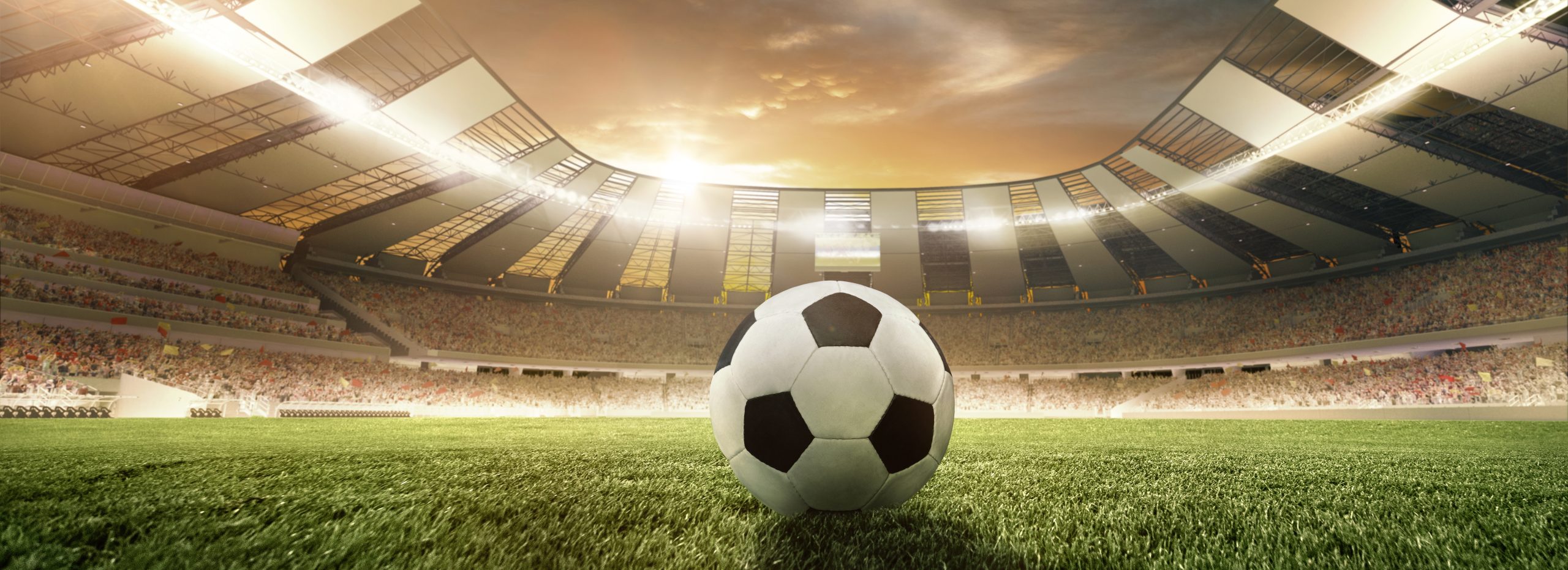 opening,season,of,games.,traditional,soccer,football,ball,on,grass