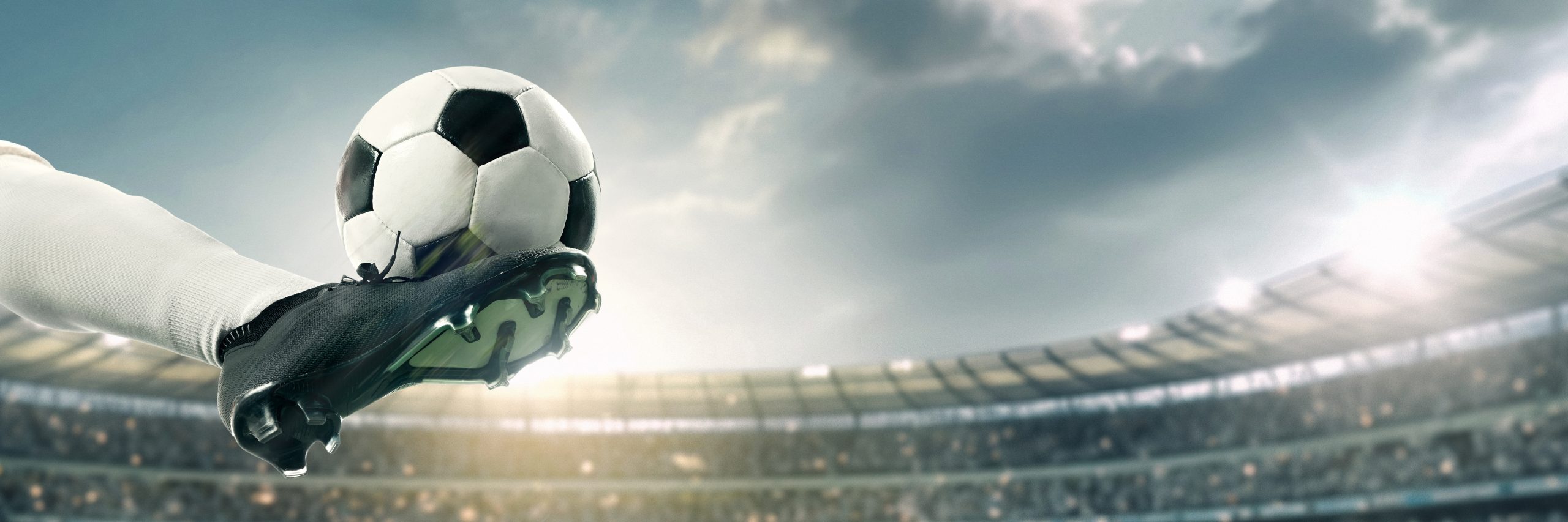 banner.,soccer,athlete,performing,high,kick,,striking,soccer,ball,mid air